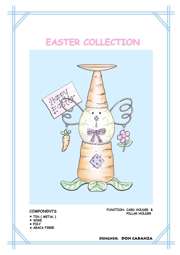 751x1063 Chic With Carrot Candle Holder(Drawing By Doncabanza) Projects