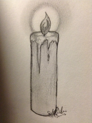 320x428 Candle Sketch Pencil
