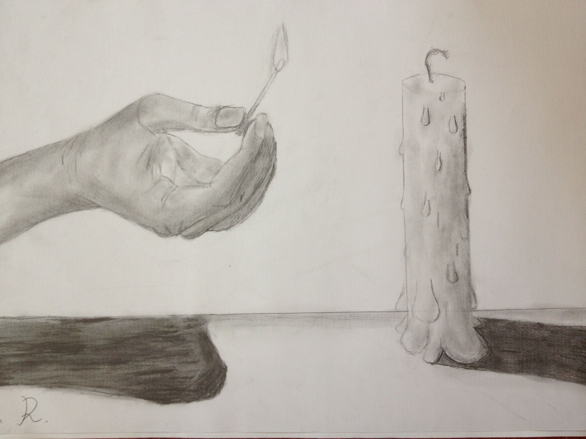 2048x1536 Candle. Impressive Pencil Drawing By Noah R. A 10 Year Old Child
