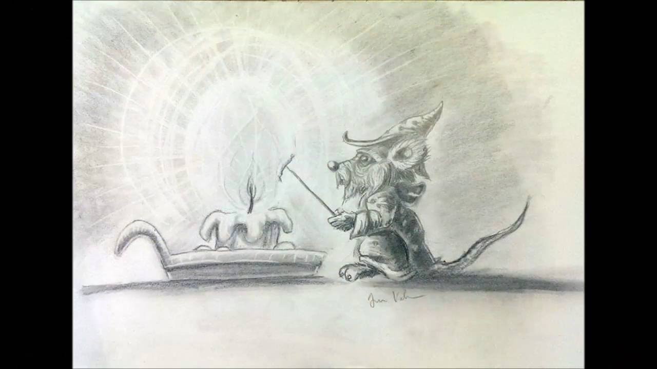 1280x720 Making Of. Pencil Drawing. Candle Grilling Aka Mouse And Candle