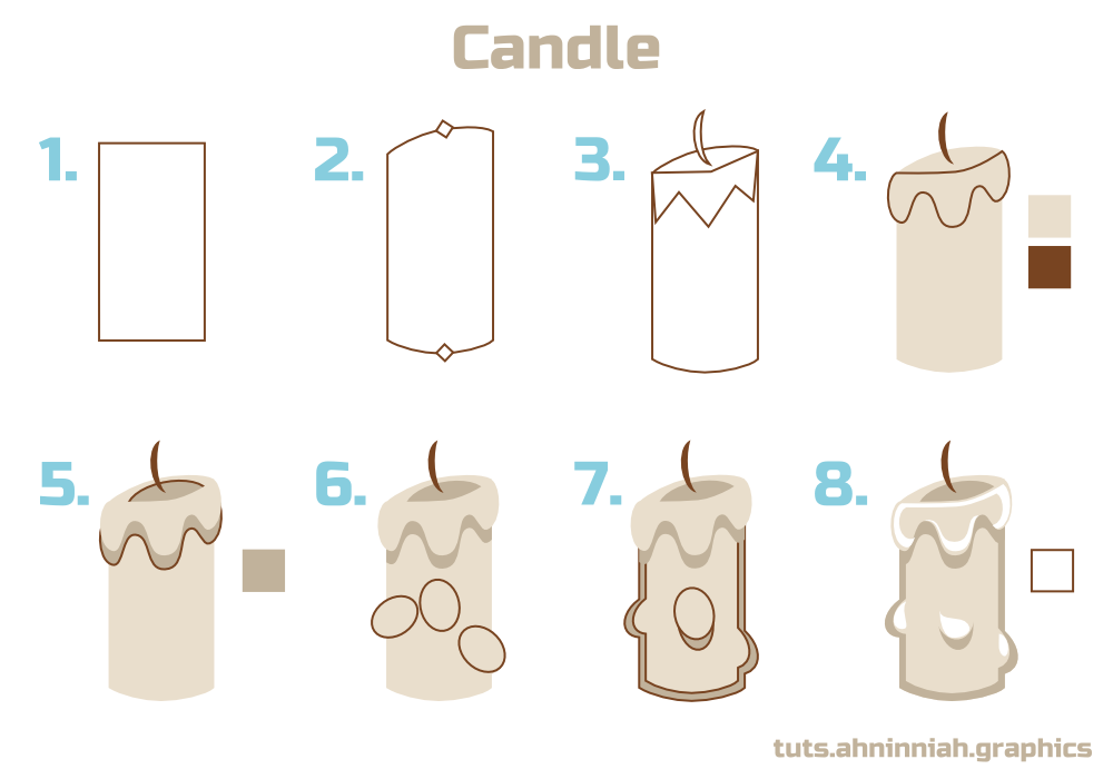 1000x700 Inkscape Tutorials How To Draw A Candle