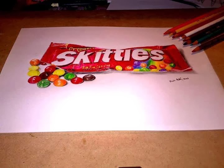 720x540 Realistic Drawing Of A Skittles Candy Bar