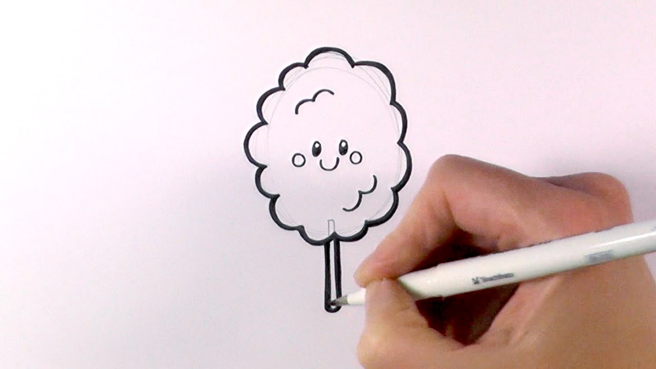 1280x720 How To Draw Cartoon Candy Flosscotton Candy