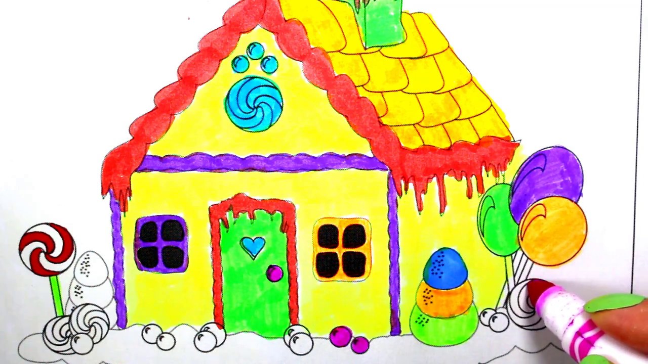 1280x720 Candy House How To Draw Candy House Candy House Drawing