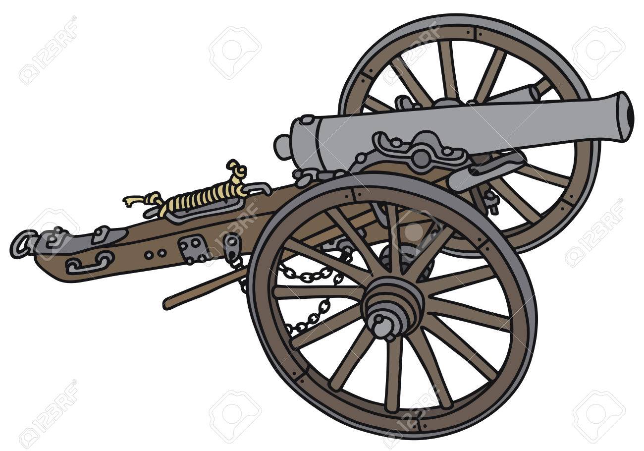 1300x910 Hand Drawing Of A Historical Cannon Royalty Free Cliparts, Vectors