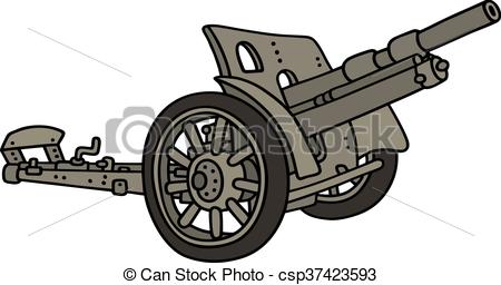 450x256 Hand Drawing Of A Vintage Olive Cannon Eps Vectors