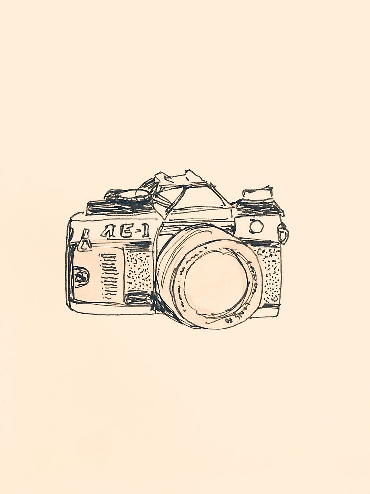 750x1000 Canon Ae 1 Vintage Camera Drawing By Paolaalta Redbubble