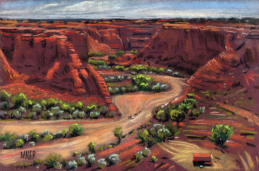 900x592 Junction Canyon De Chelly Drawing By Donald Maier
