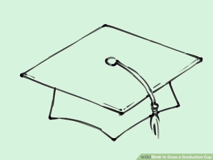 728x546 How To Draw A Graduation Cap 5 Steps (With Pictures)