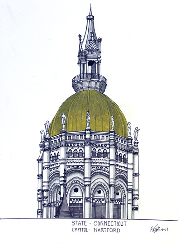 365x500 Connecticut State Capitol Building In Hartford. More Info