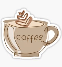 210x230 Cappuccino Drawing Stickers Redbubble