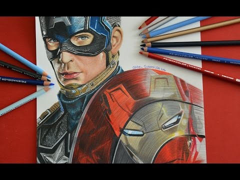 480x360 Drawing Captain America
