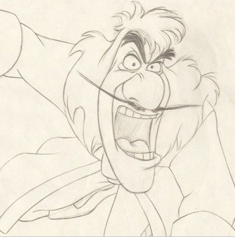 344x347 Original Walt Disney Production Drawing From Peter Pan Featuring