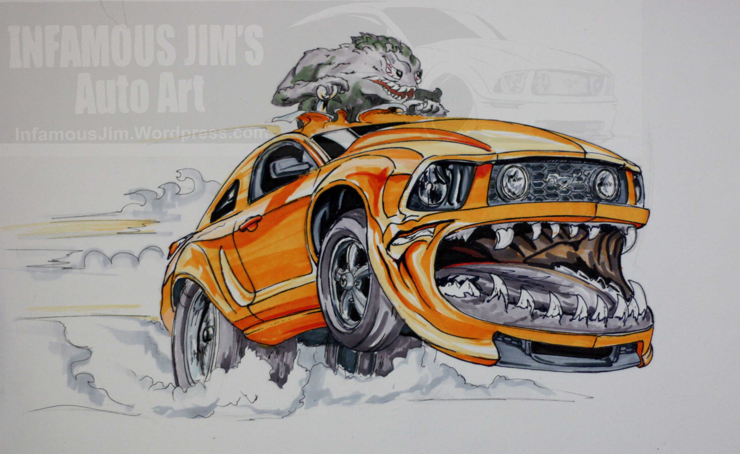 3104x1904 Car Club Drawing Infamous Jims Auto Art