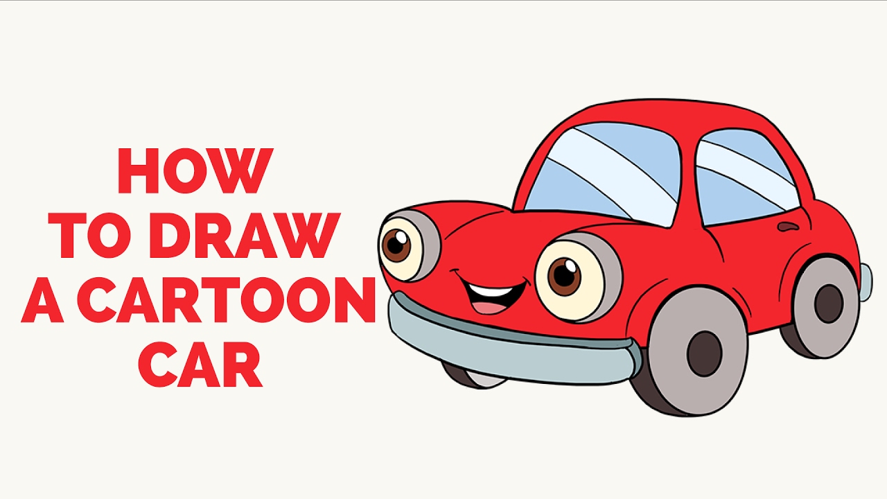 1280x720 How To Draw A Cartoon Car In A Few Easy Steps Drawing Tutorial
