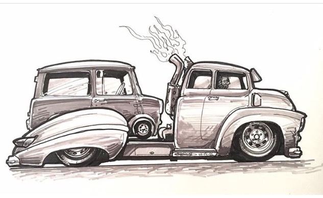 633x388 Pin By Ellsworth Spicher On Cartoon Truck Art Truck