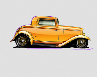 400x320 Tutorial How To Draw A Hot Rod