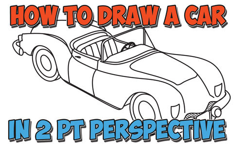 500x300 How To Draw A Car Convertible In Two Point Perspective Easy Step