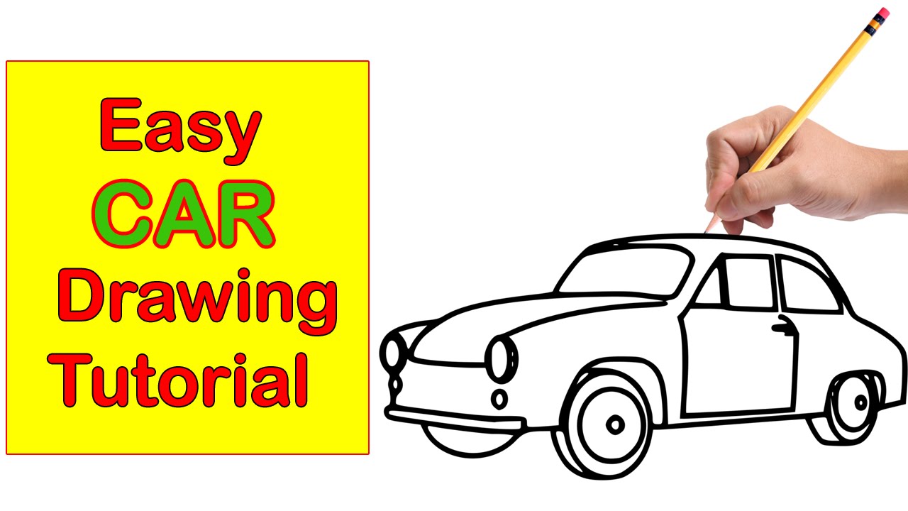 1280x720 Car Drawing Step By Step Easy Tutorial For Kids