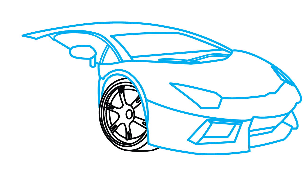 1280x720 How To Draw Lamborghini Aventador, A Car, Easy Step By Step