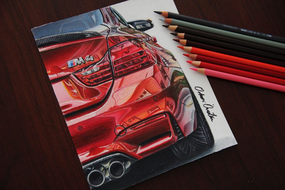 950x633 This Guy Creates Hyper Realistic Car Drawings And It's Awesome