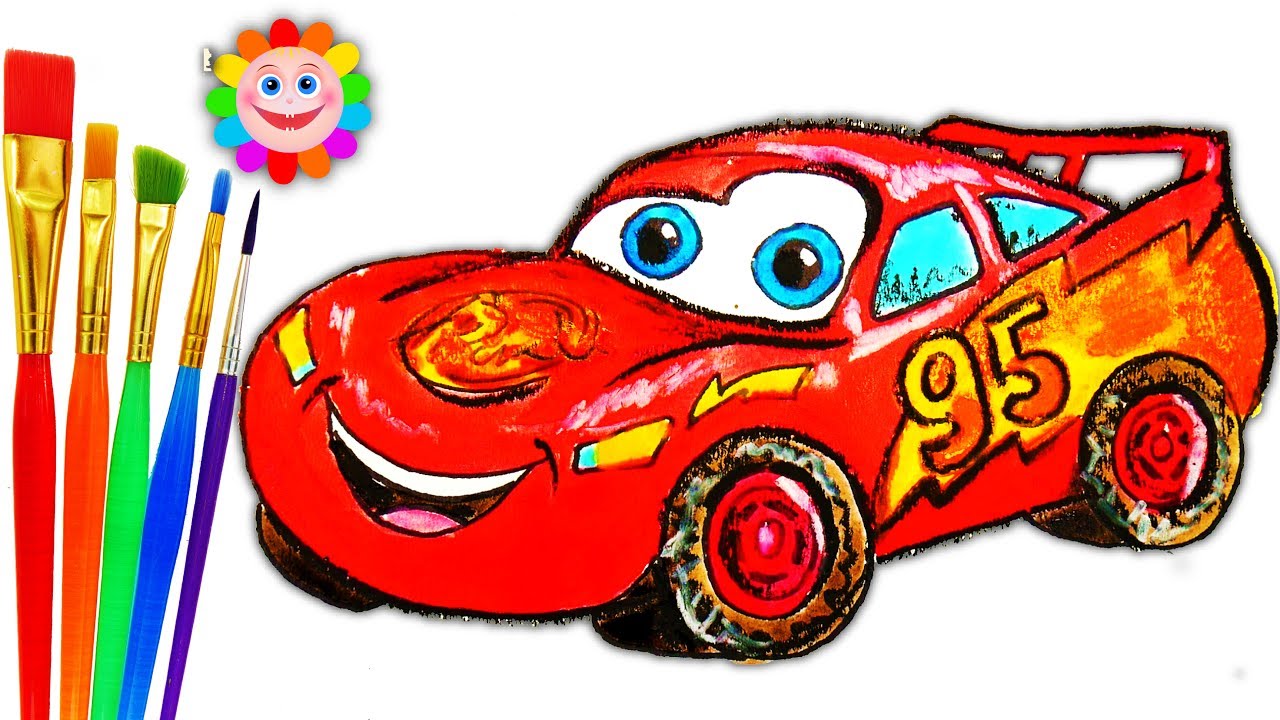 1280x720 Coloring For Childrens Mcqueen Car How To Draw Disney Cars