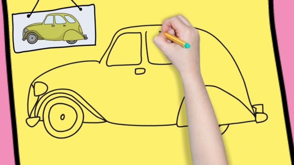 1024x576 Easy Drawings Of Cars How To Draw A Car Easy For Kids Simple