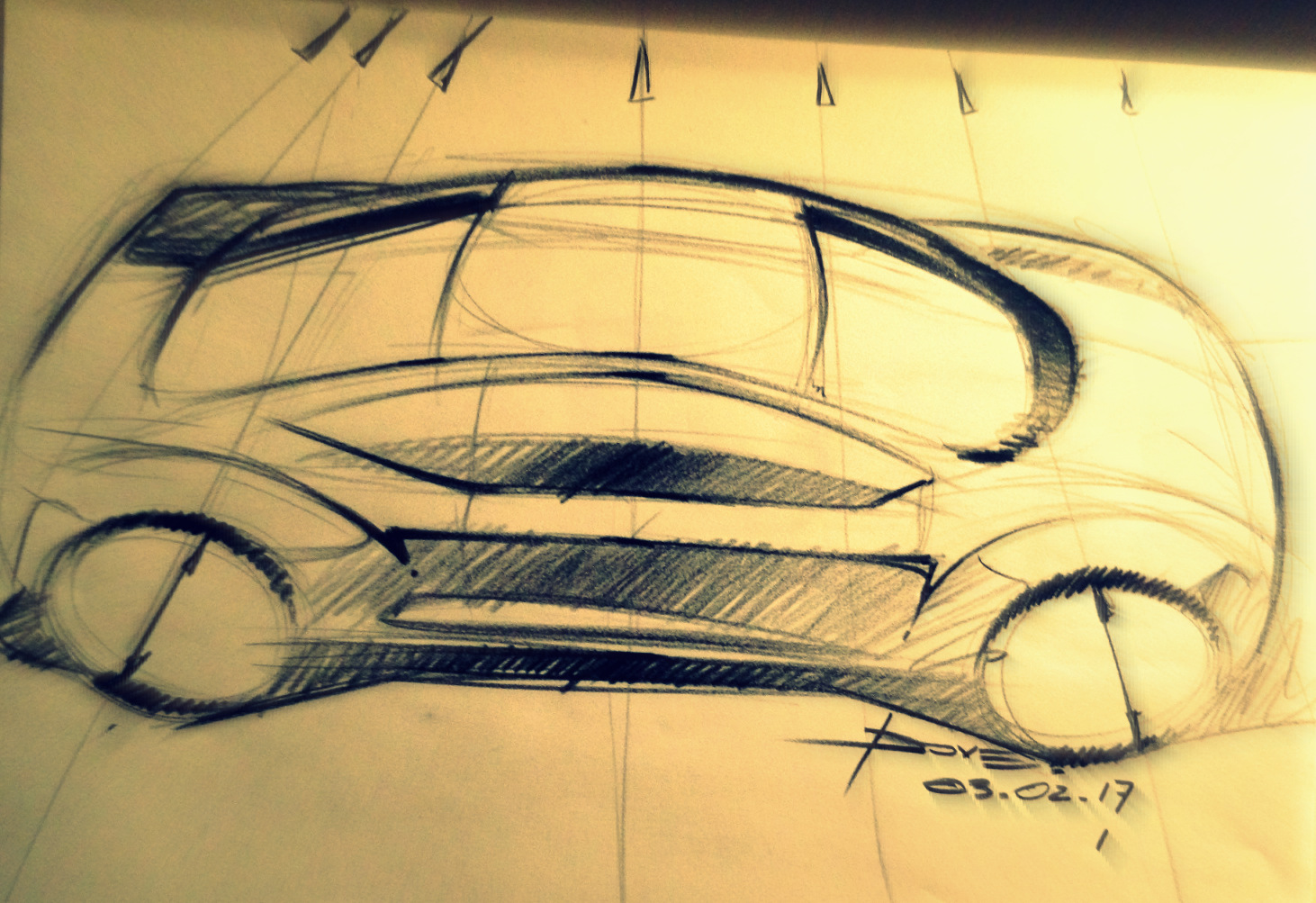 1462x1003 Car Sketch Tutorial Top View Perspective