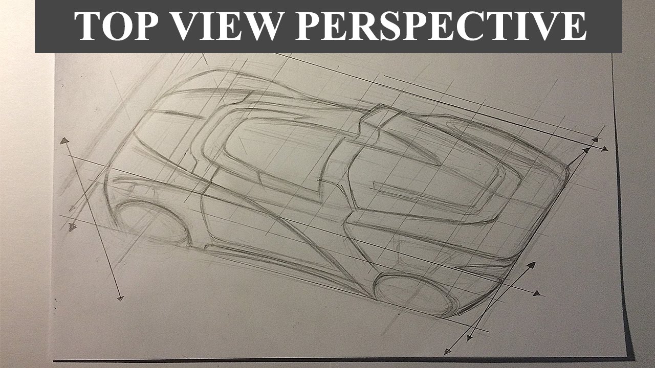 1280x720 Car Drawing Tutorial The Top View Perspective