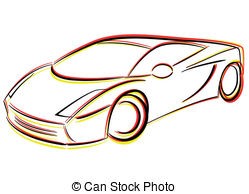 249x194 Vector Car Drawing. Vector Illustration Of Prototype Car Vector