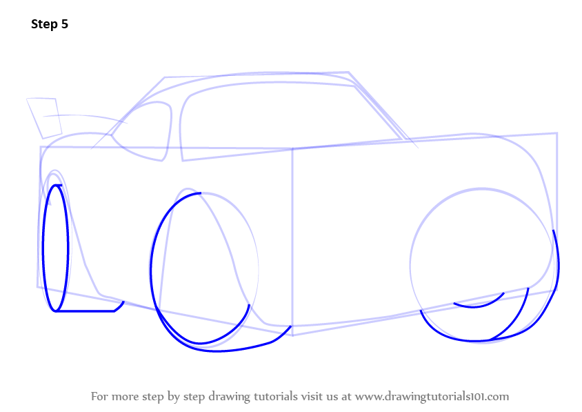 844x597 Learn How To Draw Lightning Mcqueen From Cars (Cars) Step By Step
