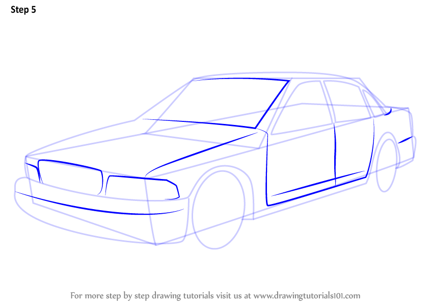 844x598 Learn How To Draw A Police Car (Police) Step By Step Drawing