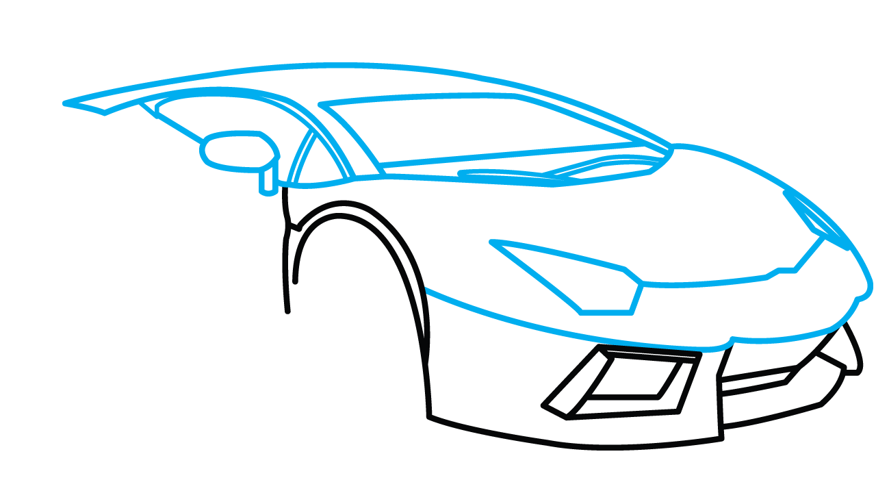 1280x720 How To Draw Lamborghini Aventador, A Car, Easy Step By Step