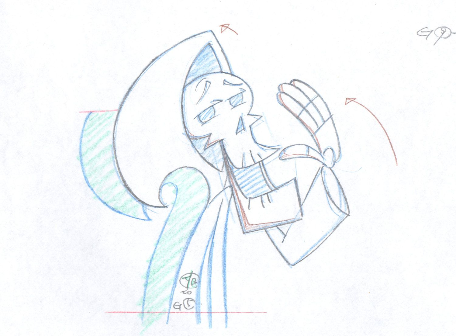 1500x1105 The Grim Amp Evil Show Bill Mandy Key Cel Drawing Cartoon Network