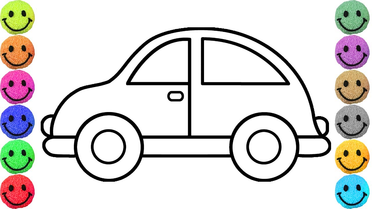 1280x720 Simple Example Car Coloring Pages