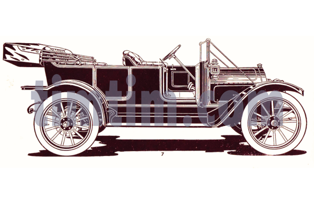 640x416 Free Drawing Of 1913 Reo Motor Car Bw From The Category Cars