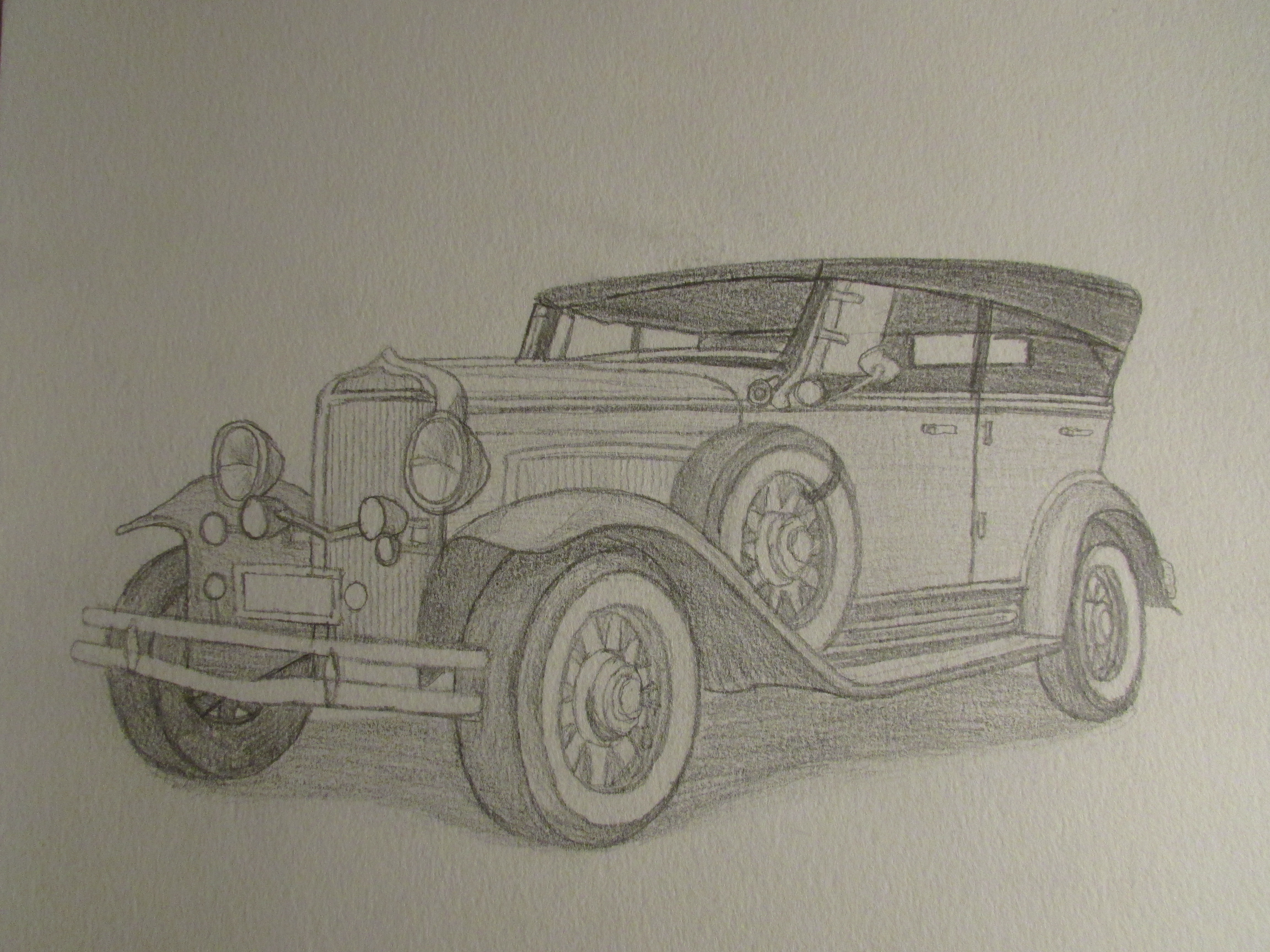 4608x3456 Painting Pencil Car