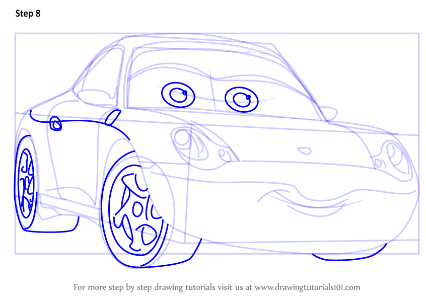 846x600 Learn How To Draw Sally From Cars 3 (Cars 3) Step By Step