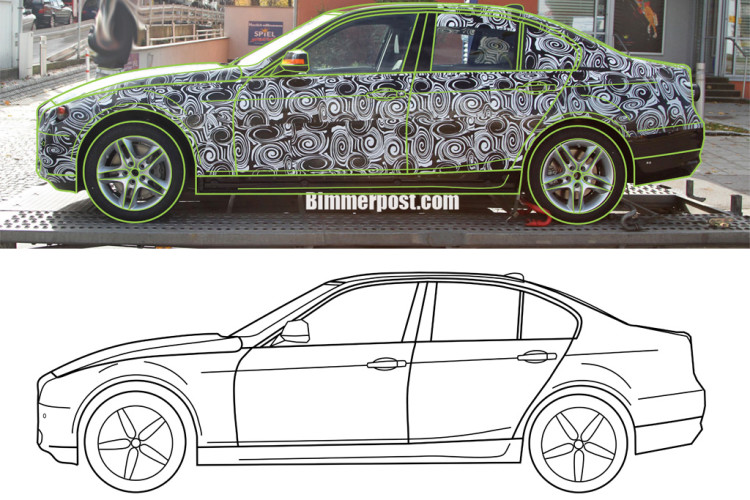 750x500 2012 F30 Bmw 3 Series Body Profileproportion Illustrated