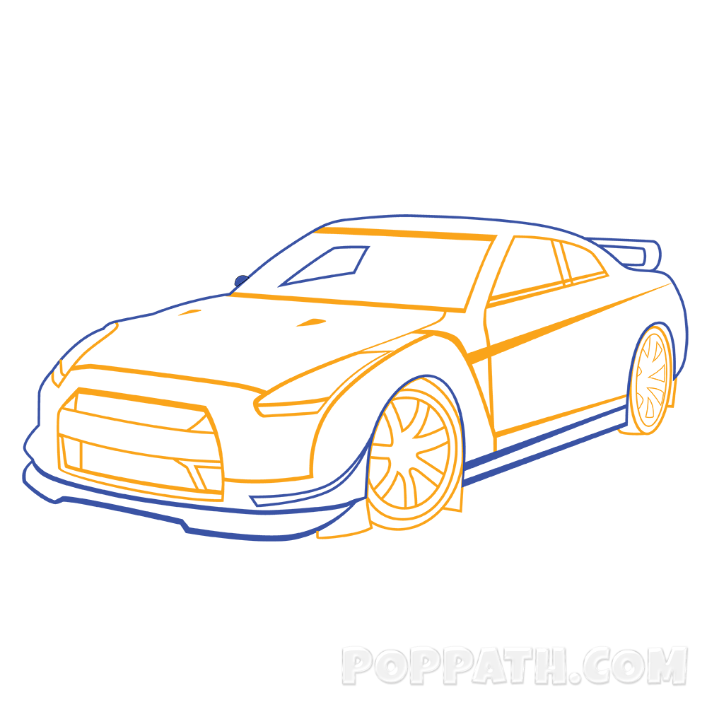 1000x1000 How To Draw A Race Car Pop Path