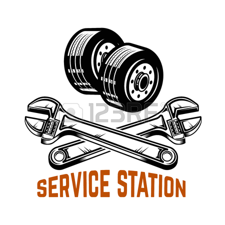 450x450 Garage. Service Station. Car Repair. Design Element For Logo