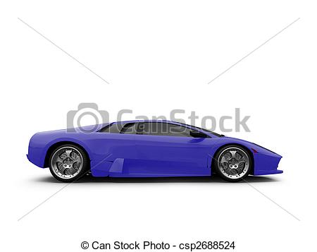 450x357 Ferrari Isolated Blue Side View. Isolated Sport Car On White