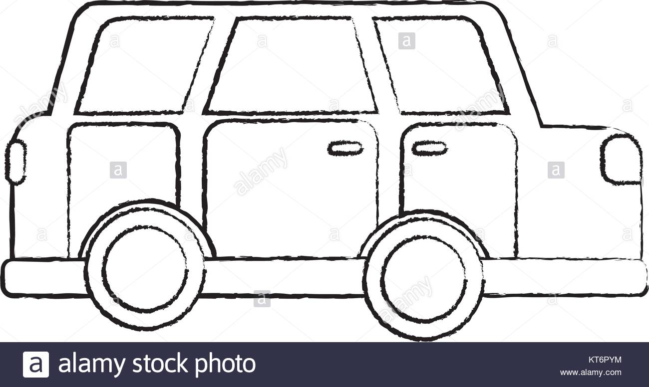 1300x776 Car Sideview Icon Image Vector Illustration Design Black Sketch