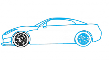 382x215 How To Draw Nissan Gtr, A Car, Easy Step By Step Drawing Tutorial