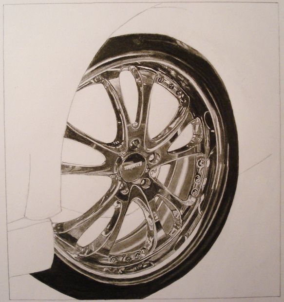 583x620 Chrome Rim Drawing Tutorial 13 Steps (With Pictures)