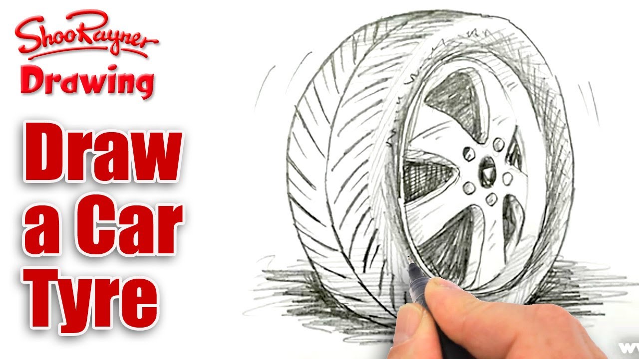 1280x720 How To Draw A Car Tiretyre
