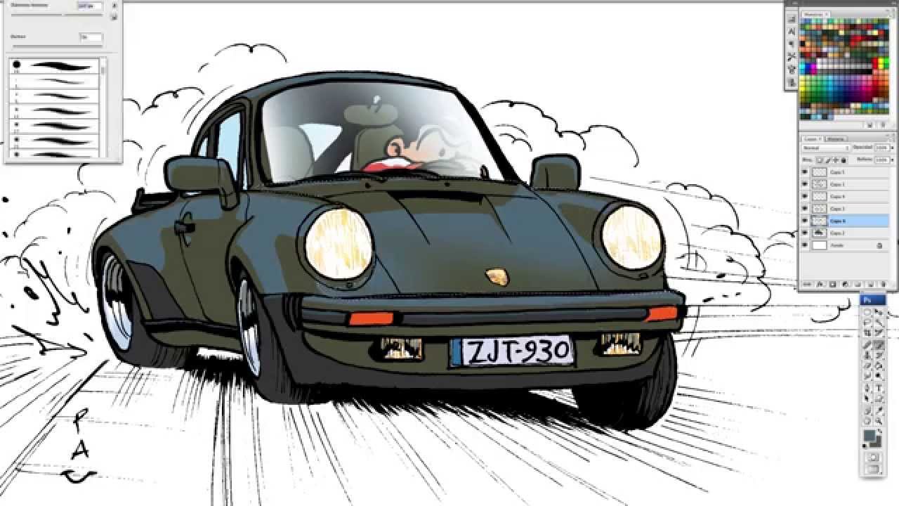1280x720 Pau How To Draw A Porsche 911 Turbo (930)