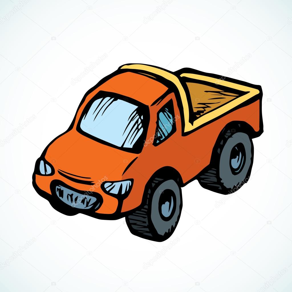 1024x1024 Toy Car. Vector Drawing Stock Vector Marinka