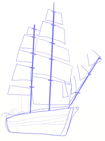 350x467 How To Draw A Sailing Ship