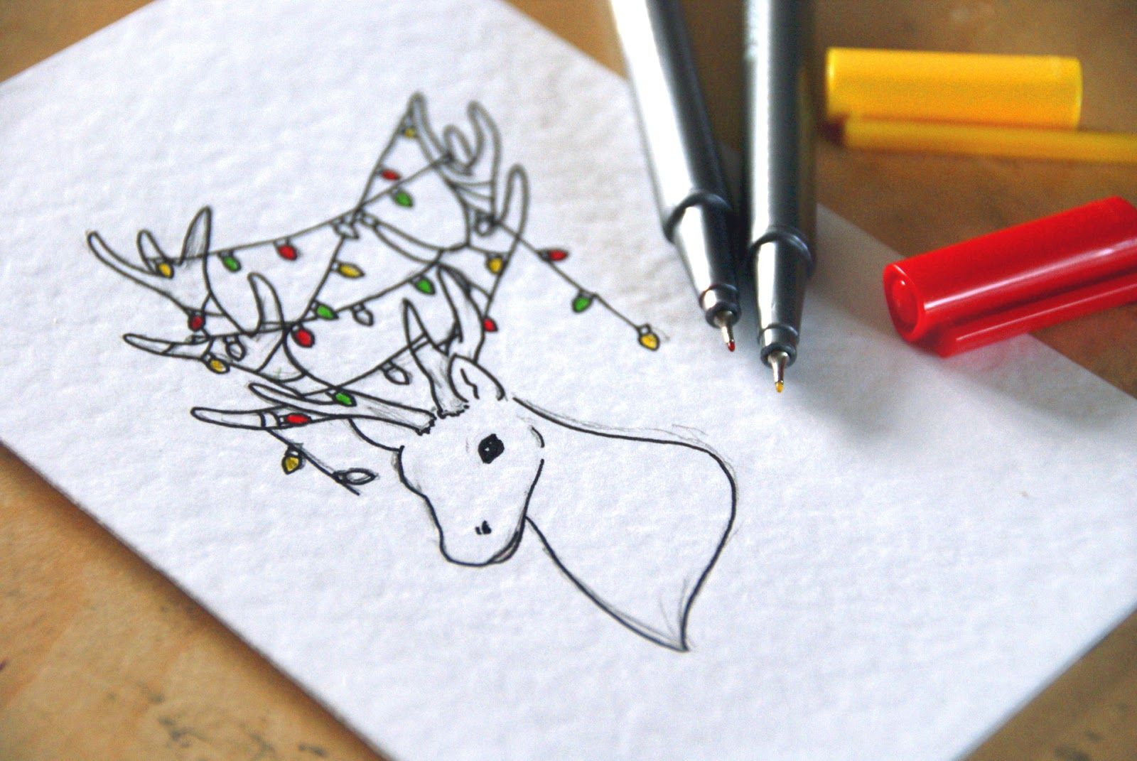 1600x1071 Hand Drawn Christmas Cards + Free Downloads Creative Writing